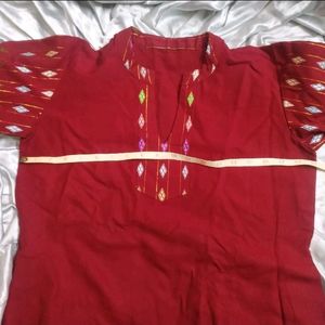 Warm Maroon Tunic Top