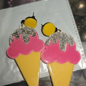 Ice Cream Shape Quirky Earings