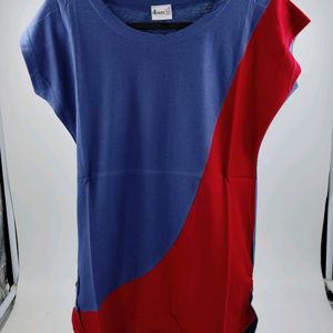 Colour Block Tshirt(Navy Blue)