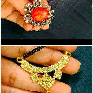 Combo Of Mangalsutra And Ring