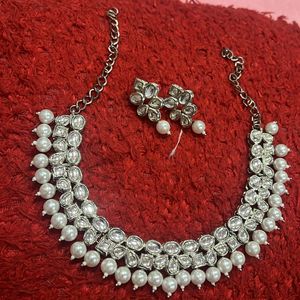 Very Beautiful Necklace  Silver Colour