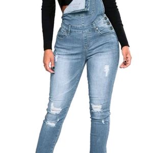 Light Blue Denim Dungaree With Detachable Straps