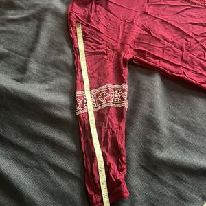 Maroon Top Full Length . Size Large