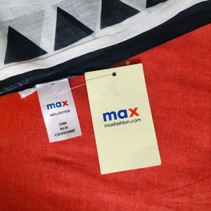 Max Black And White Stole Cum Dupatta