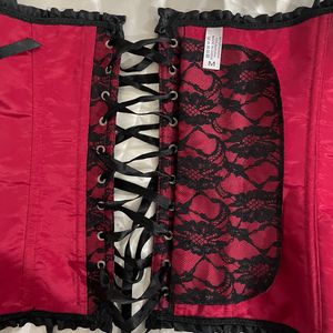 Gothic Dark Feminine Red & Black Corset