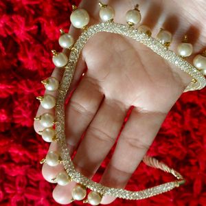 Ethnic Traditional And Fency White Pearl Necklace