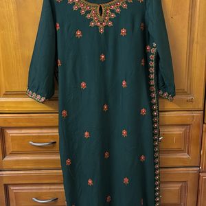 Dark Green Kurta