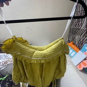 A Cute Attractive Stylish Mustard Coloured Top