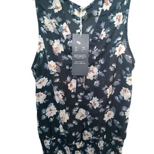 Floral Print V-Neck Women Dress