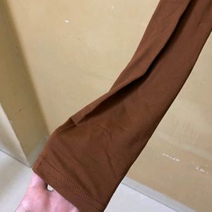 Brown Long Sleeve Top