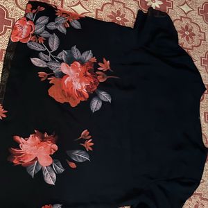 Black Floral Top