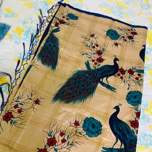 Peacock Print Saree