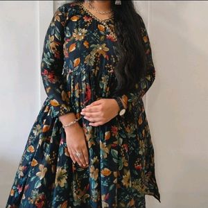 Floral Print Kurti Pant And Dupatta 💖🌸