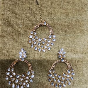 Earrings With Maangtika Set