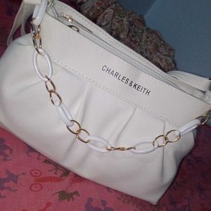 Charles & Keith Beautiful White Bag