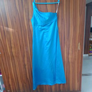 Imported Satin Gown 💙 One Shoulder
