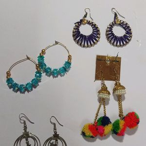 4 set of earrings combo