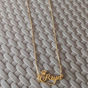 Gold Plated "Riya" Name Pandent Chain