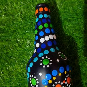 Handpainted Manadal Art Glass Bottles