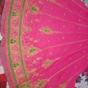 Bridal Pink Embroidery Lehenga Choli With Dupatta