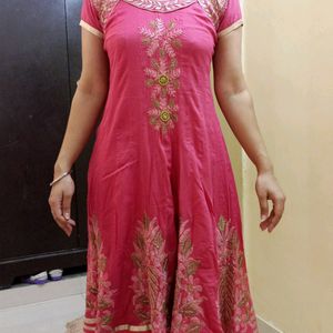 Beautiful Pink Anarkali Kurta