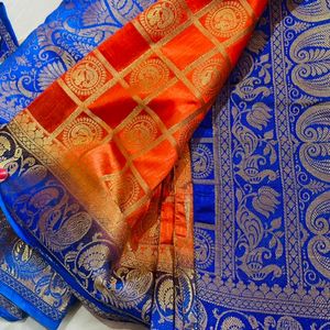 Pattu Saree Contrast Border