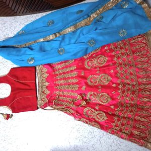 New Wedding Lehenga Ghagra With Long Dupatta