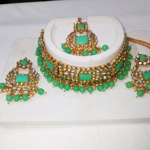 Light Green Colour Jeweller Set