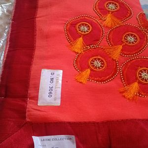 Jarjet Fabric Saree With Work