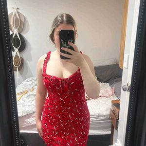 Red Floral Dress