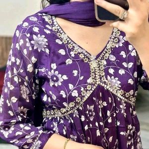 New Purple Kurta Set