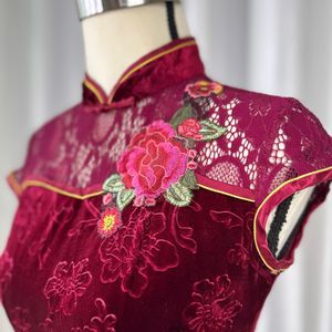 Korean Oriental Velvet Dress