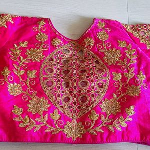 Paded Readymade Blouse With Attractive Design