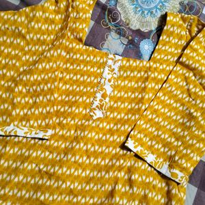 MUSTARD PRINTED KURTA🔅