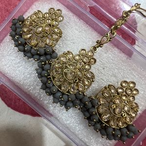 Kundan tikka n earring set