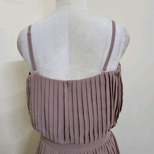 High Low Pleated Drrss