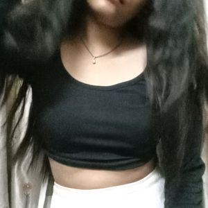 Black Crop Top For Girls