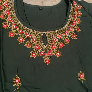 Embroidery Viscose Rayon Festive Kurti For Women