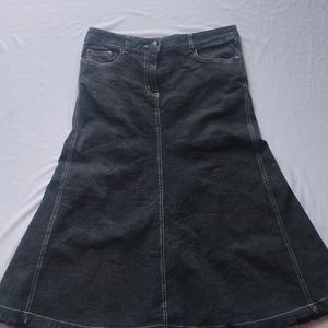 Denim Flared Mermaid Skirt