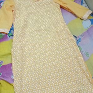 Yellow Thread Work Kurta