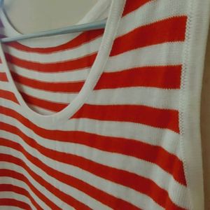 Red White Striped Dress