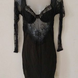 SEXY BLACK CORSET BODYCON