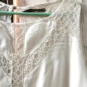 White Top With Net Design