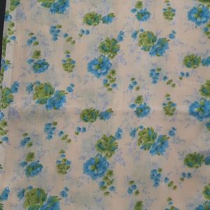 4 Mtr Floral Wrinkles Fabric