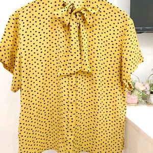 PRICE DROP..!! Mango Tie Up Collar Top