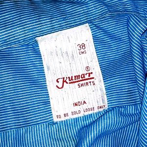 Kumar Light Blue 🎽Polyester Cotton Shirt.🎽