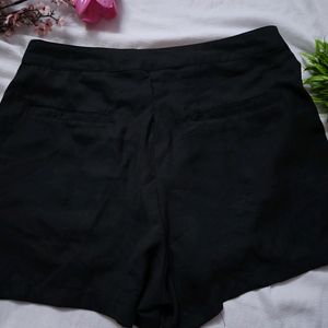 Black Wide Leg Shorts