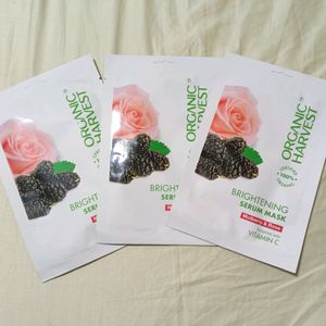 Organic Harvest Brightening Serum Sheet Masks - 3