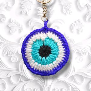 Evil Eye Handmade Crochet Keychain🧿