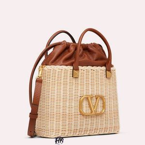 Valentino Garavani Beige VLogo Basket Handle Bag